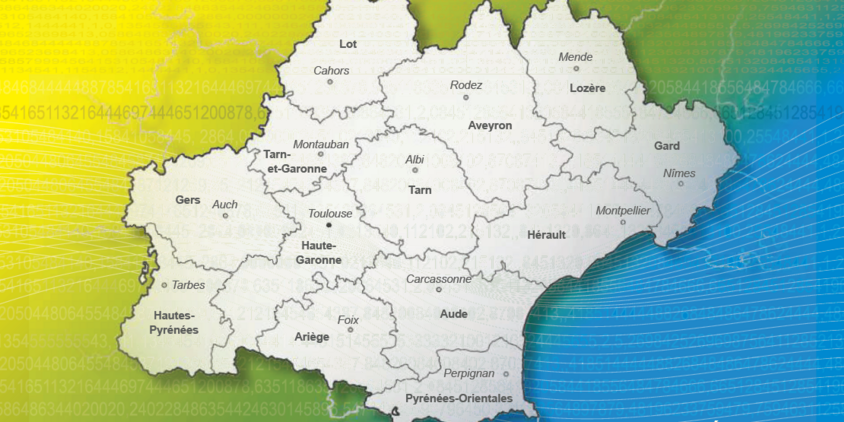 carte des départements de la région occitanie