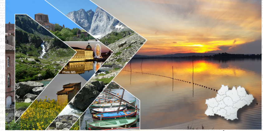 Photomontage de paysages d'occitanie